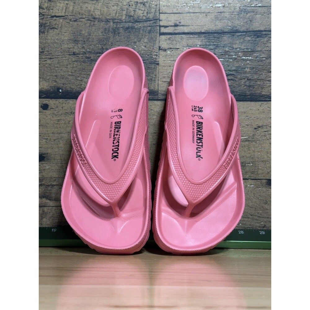 Birkenstock Sandals Womens 38 Honolulu Flip Flops Thong Pink  Eva Rubber Slip On